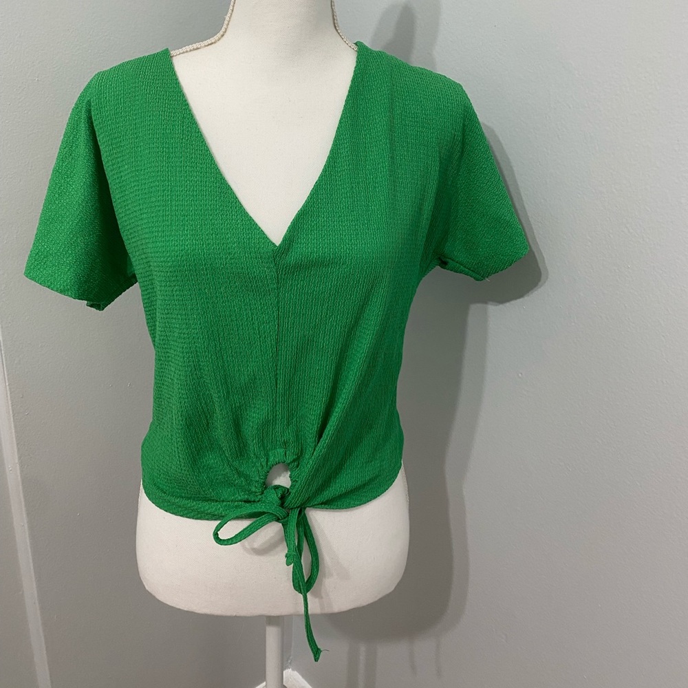 Green Zara shirt